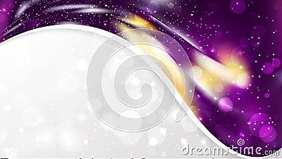 Abstract Purple and Gold Wave Business Background Design Template Stock Photo