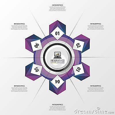 Abstract purple infographic circle. Modern design template. Vector illustration Vector Illustration
