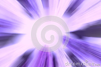 The abstract purple-lilac background is out of focus. Lines in the flow of traffic that taper to the center. Stock Photo