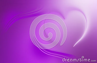 Abstract purple Love Heart Background. Stock Photo