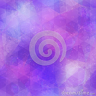 Abstract purple mosaic pattern with grunge effect Vector Illustration