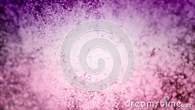 Abstract purple and pink background with blurred white bokeh lights or glitter illustration. Cartoon Illustration