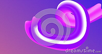 Abstract purple pink gradient 3D caramel candy curved line bubblegum Stock Photo