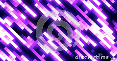 Abstract purple retro pixel hipster digital background made of moving energy Stock Photo