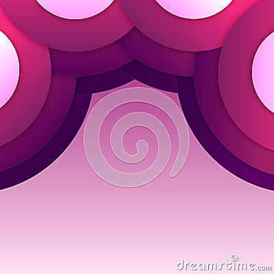 Abstract purple round shapes background Vector Illustration