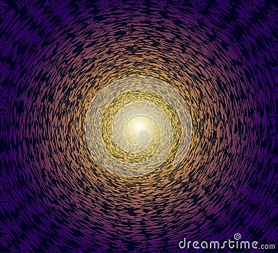 Abstract purple yellow circular line Vector Illustration