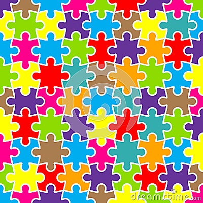 Abstract puzzle background with colorful pieces Vector Illustration