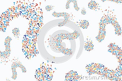 Abstract Question Mark with White Background Vector Illustration