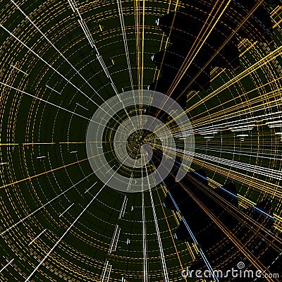 Abstract radar icon, radio waves detection system, coordinate system Stock Photo