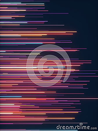 Abstract radial lines geometric background. Data flow. Optical fiber. Explosion star. Motion effect Cartoon Illustration