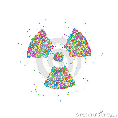 Abstract radiation icon Vector Illustration
