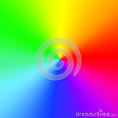 Abstract rainbow background with vivid circular gradient. Vector Illustration