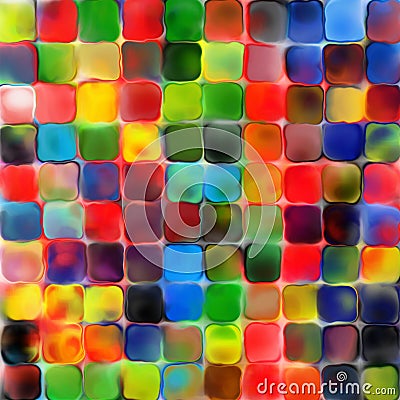 Abstract rainbow colorful tiles mozaic paint geometric pallette background Cartoon Illustration