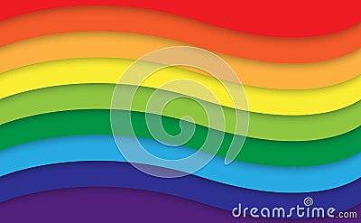 Abstract rainbow curve background Vector Illustration