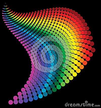 Abstract rainbow dots Vector Illustration