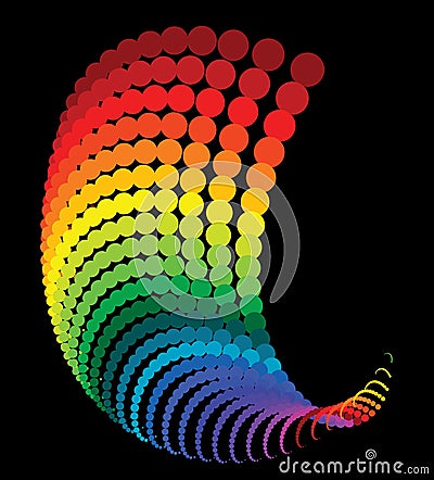 Abstract rainbow dots Vector Illustration