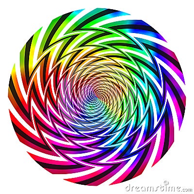 Abstract rainbow energy vortex ball Stock Photo