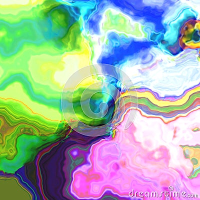 Abstract rainbow oil digitally rendered fantasy pattern Stock Photo