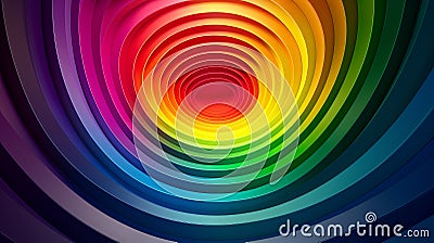 Rainbow Spiral Tunnel: A Vibrant Symbol Of Lgbtq Pride Stock Photo