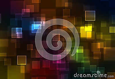 Abstract rainbow squares background Stock Photo