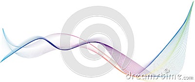 Abstract rainbow wave on white background for web design, presentation design, web banners. Design element Stock Photo