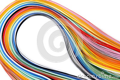 Abstract rainbow wavy colors paper texture background Stock Photo