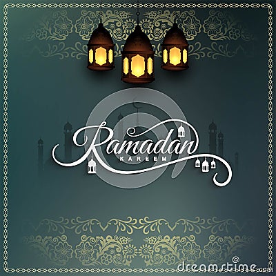 Abstract Ramadan Kareem religious background Vector Illustration