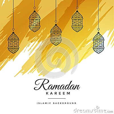 Abstract ramadan kareem watercolor background Vector Illustration