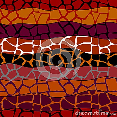 Abstract random brown tribal pattern of curved shapes. Vector Illustration