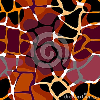 Abstract random brown tribal pattern of curved shapes. Vector Illustration