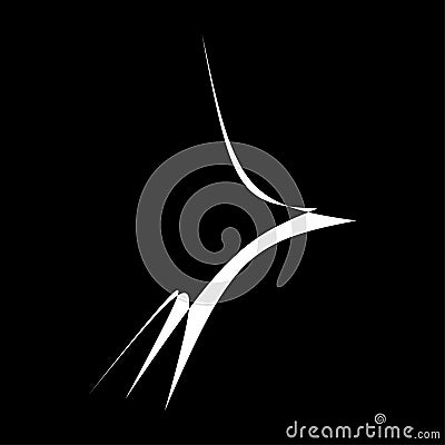 Abstract random geometric shape. Non figural, non figurative artistic illustration Vector Illustration