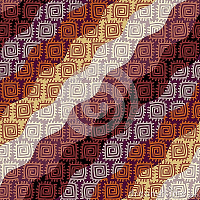 Brown tribal background. Vector Illustration