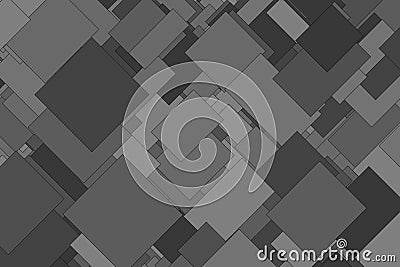 Abstract random square box or block background with dark tone. with gray or grey color tone. Stock Photo