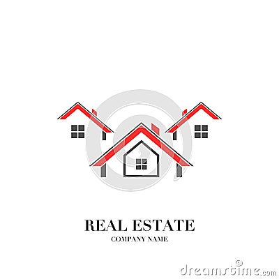 Abstract real estate, house, apartment, building logo vector design template Vector Illustration