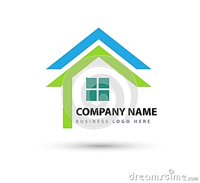 Abstract real estate House roof and home logo vector element icon business Logo, icon for your company Stock Photo