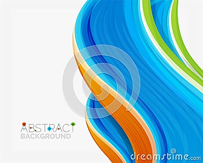 Abstract realistic solid wave background Vector Illustration