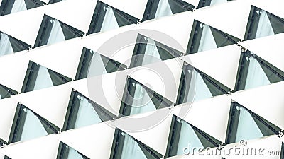 Abstract rectangle square folded pattern white gradient Stock Photo