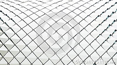 Abstract rectangle square folded pattern white gradient Stock Photo