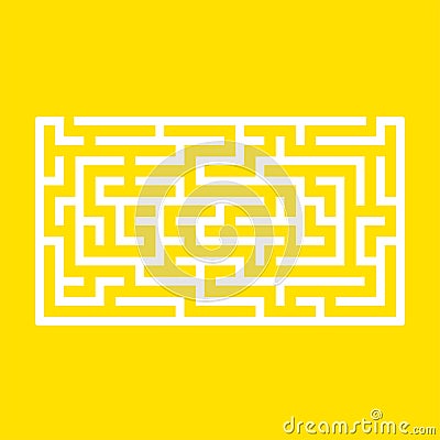Abstract rectangular maze. Game for kids. Puzzle for children. One entrance, one exit. Labyrinth conundrum. Flat vector Vector Illustration