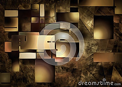 Abstract Rectangular Shapes Composition Stock Photo