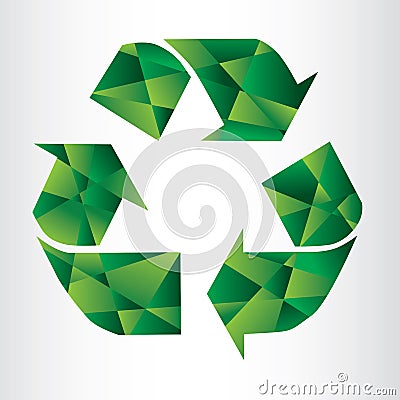 Abstract Recycle Sign Vector Illustration