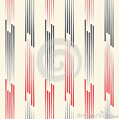 Abstract Red and Black Background. Seamless Vertical Pattern Vector Illustration