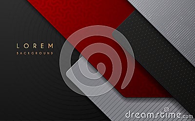 Abstract red black nd white layered background Stock Photo