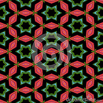 Abstract ornamental floral fractal nobody islamic seamless decorative pattern Stock Photo