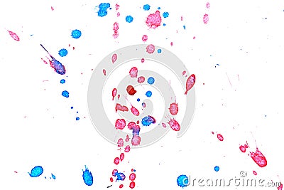 Abstract red blue ink splash Stock Photo