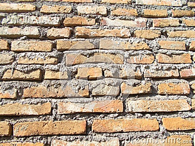 Grunge brick wall, old brickwork panoramic view Stock Photo