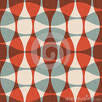 Abstract red curves seamless Vector Illustration