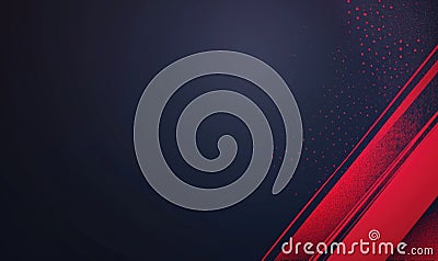 Abstract red and dark background with gradient and dots, featuring dynamic lines and textures Stock Photo
