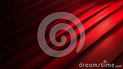 Abstract Red Geometric Background, Generative AI Stock Photo