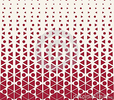 abstract red geometric hexagon halftone gradient pattern Vector Illustration